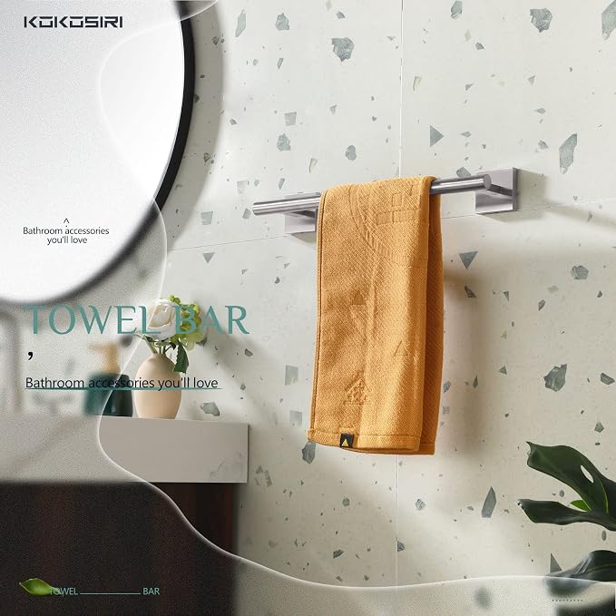 KOKOSIRI Towel Holder 12 Inch Bathroom Hand Towel Bar - Image 6