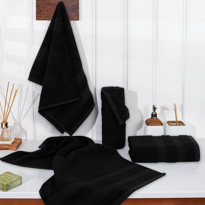 American Soft Linen Salem 100% Cotton Turkish 4 Piece Hand Towels - Image 3