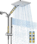 Filtered Shower Head with Handheld Combo High Pressure Shower Head with Filters by HOMBETER