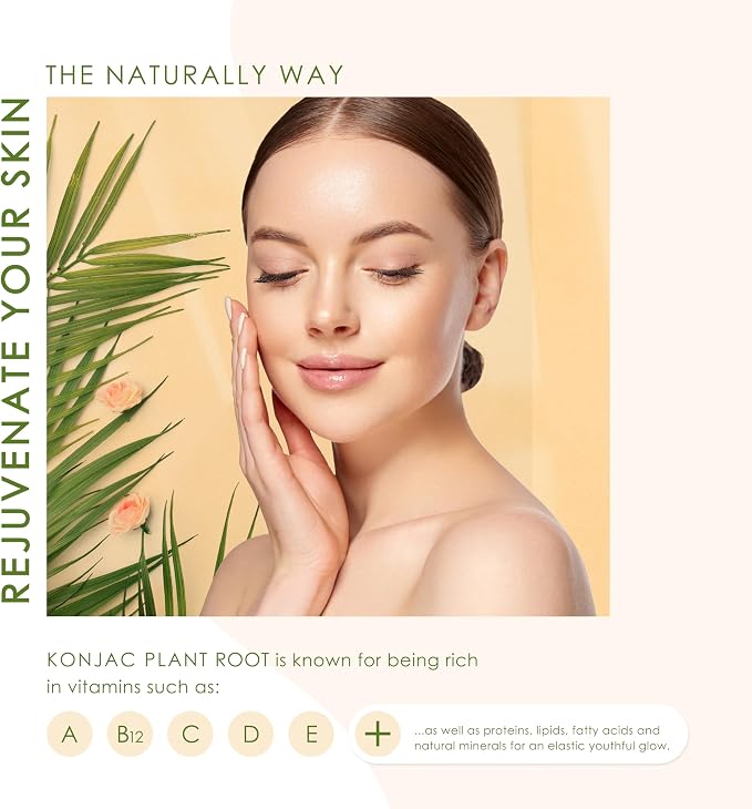 Konjac Exfoliating Face Sponge for Cleansing & Facials | Microplastic Free 100% - Image 5