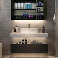 35" Floating Bathroom Vanity, Wall-Mounted Storage Cabinet Single Piece Set by COGITIL