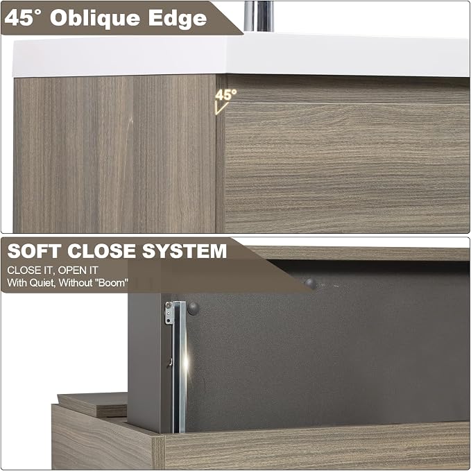 Floating Vanity Bathroom, 60 Inch Bathroom Vanity - Image 6