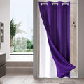 MitoVilla Purple Waffle Small Stall Shower Curtain Liner Set 36 x 74, No Hooks by MitoVilla