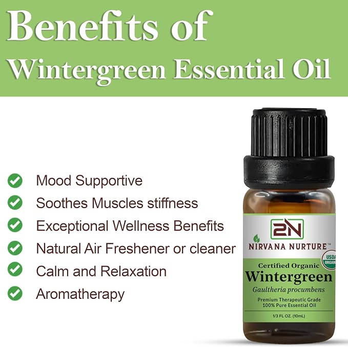 Wintergreen Essential Oil USDA Certified Organic, 100% Pure Natural Premium - Image 3