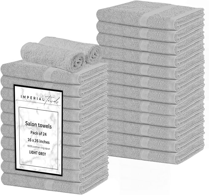 Hand Towels Grey Economy Salon Towels by Unknown
