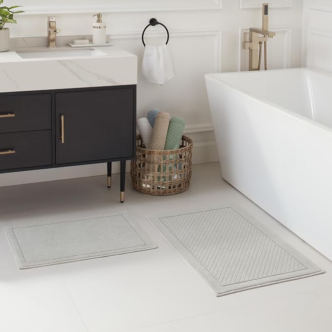 Arkwright 2 Piece 100% Cotton Bathroom Rug Set - Image 2
