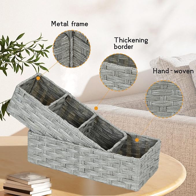 DULLEMELO Toilet Tank Basket, Waterproof Toilet Paper Storage Basket - Image 2