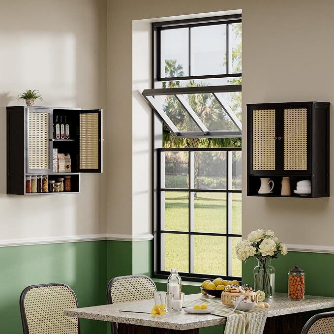 Bathroom Wall Cabinet, Bamboo Over-The-Toilet Storage Organizer - Image 9