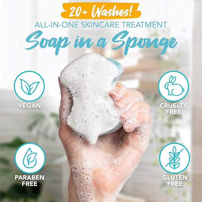 Spongables Pedi Scrub Foot Exfoliating 20+ Wash Sponge, Clean & Fresh - Image 4