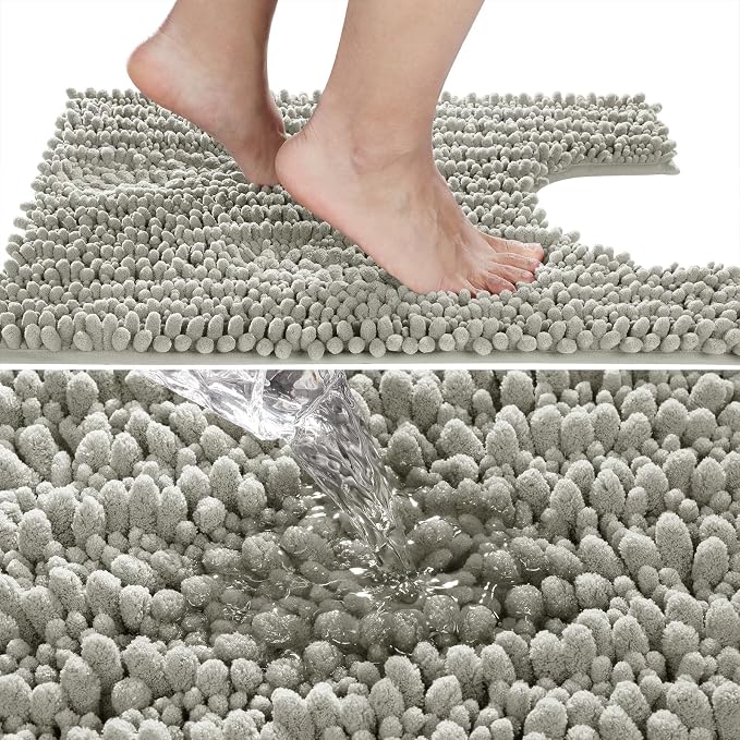 Yimobra Toilet Rug U Shaped Washable 24x24 Inch - Image 3