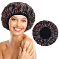 Shower Cap Reusable Waterproof, Terry Lined Shower Caps by choshion