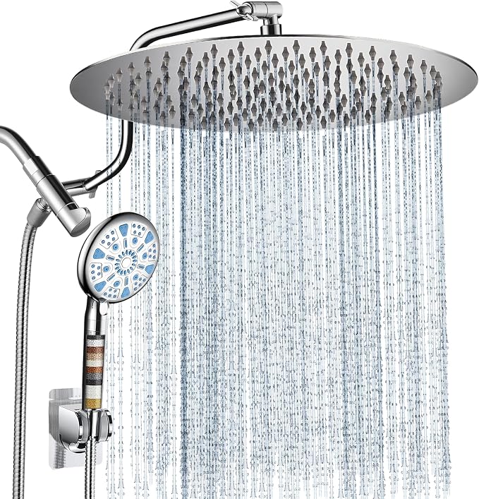 Cobbe 12 Inch All Metal Rain Shower Head, Dual Shower Heads by CobbeforQualityLife