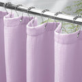 AmazerBath Light Purple Shower Curtain Waffle Textured, Lavender Shower Curtain by AmazerBath