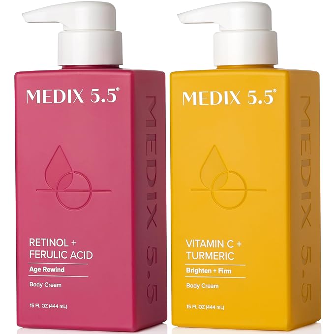 Medix 5.5 Retinol Body Cream + Vitamin C Lotion Anti Aging Moisturizer Skincare by Medix55