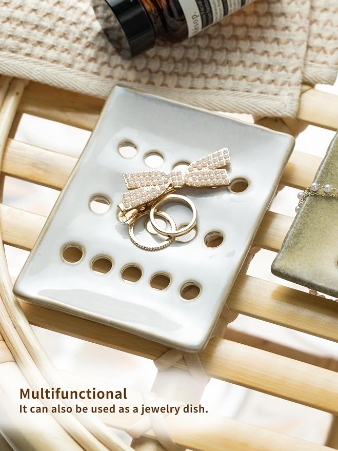 Soap Dish with Self Drain, Bar Soap Holder - Image 6