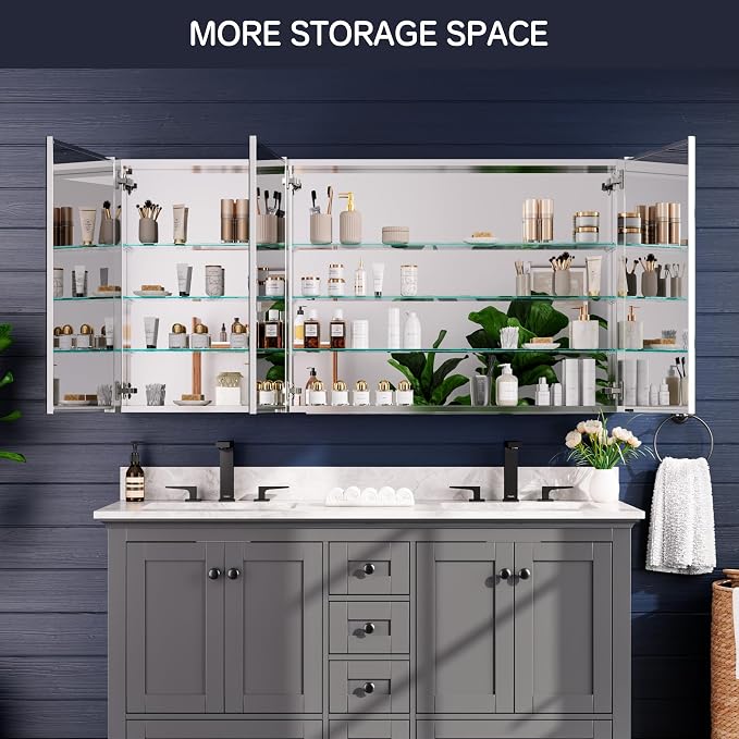 Medicine Cabinet 60" x 30", Bathroom Medicine Cabinet - Image 6
