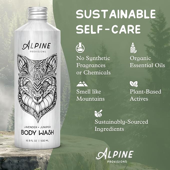 Alpine Provisions Natural Lavender + Juniper Moisturizing Body Wash – Hydrating - Image 2