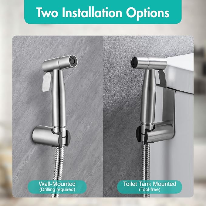 BARROCK Handheld Bidet Sprayer for Toilet, Stainless Steel Metal Made Baby - Image 2