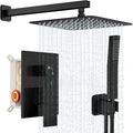 Black Shower Faucet Set, Rainfall Shower System by Baetuy