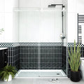 56-60" W x 76" H Frameless Shower Door, 1/4 Inch Clear Tempered Safety Glass by IDEALHOUSE