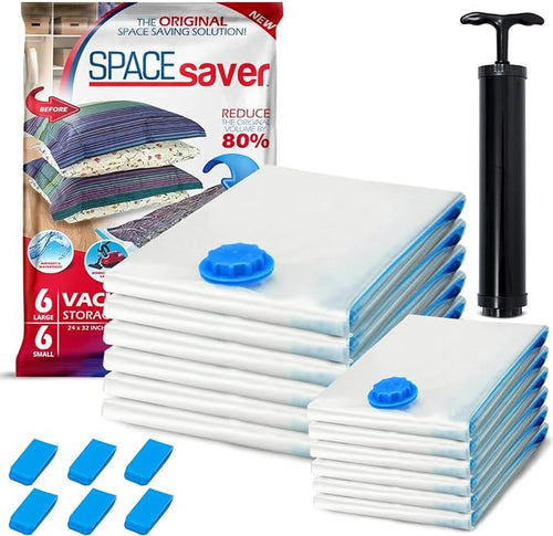 12 Pack Variety Vacuum Storage Bags by Spacesaver