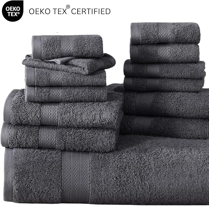 Lane Linen 100% Cotton Luxury Bathroom Towel Set - Image 7