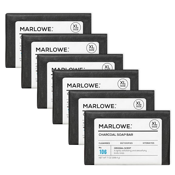 MARLOWE. No. 106 Charcoal Soap 7 oz Body Bar Soap by MARLOWE