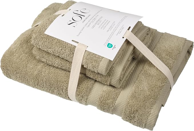 SOFE H&L | Olea Luxury Turkish Cotton Bath Towels Set of 3 : 1 Bath Towel - Image 7