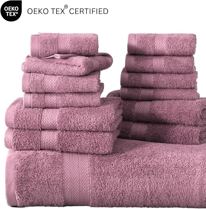 LANE LINEN 100% Mercerized Cotton Luxury Bathroom Towel Set - Image 7