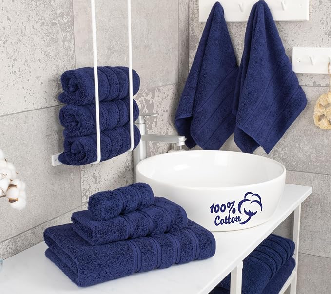 American Soft Linen Luxury 6 Piece Towel Set, 2 Bath Towels 2 Hand Towel 2 - Image 3