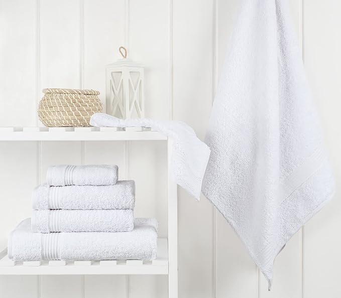 Cotton Paradise 6 Piece Towel Set, 100% Cotton Soft Absorbent Turkish Towels - Image 3