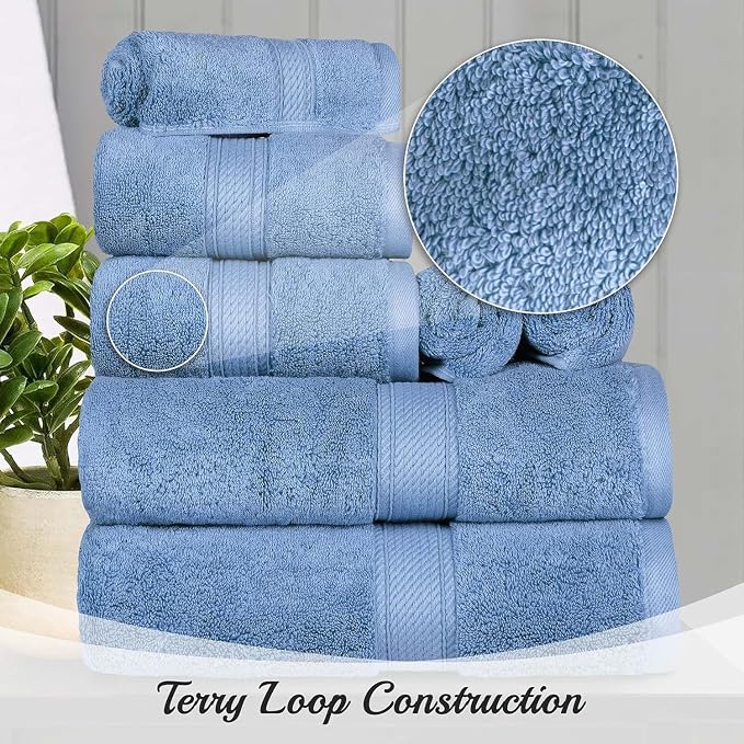 Superior Egyptian Cotton Pile 3 Piece Towel Set, Includes 1 Bath, 1 Hand - Image 7