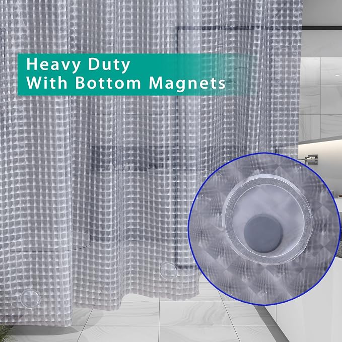 Bostofy Heavyweight 8G Bathroom Shower Stall Curtain Liner, Shower Curtain or - Image 5
