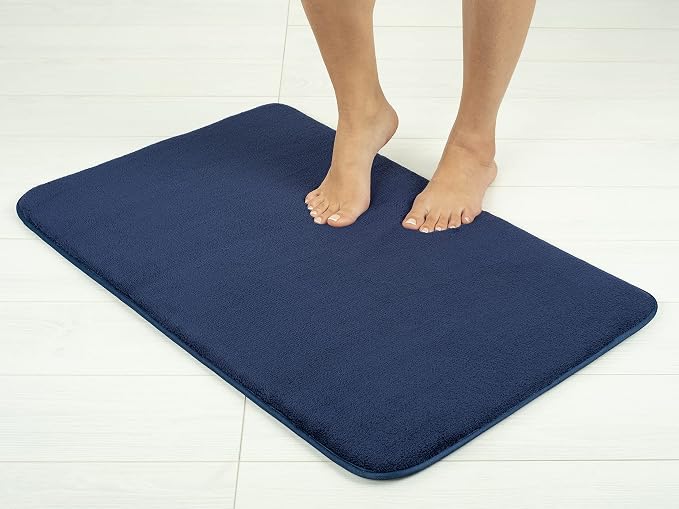 American Soft Linen 21x32 Fluffy Foamed Slip Reducer Bath Rug, Machine Washable by AmericanSoftLinen