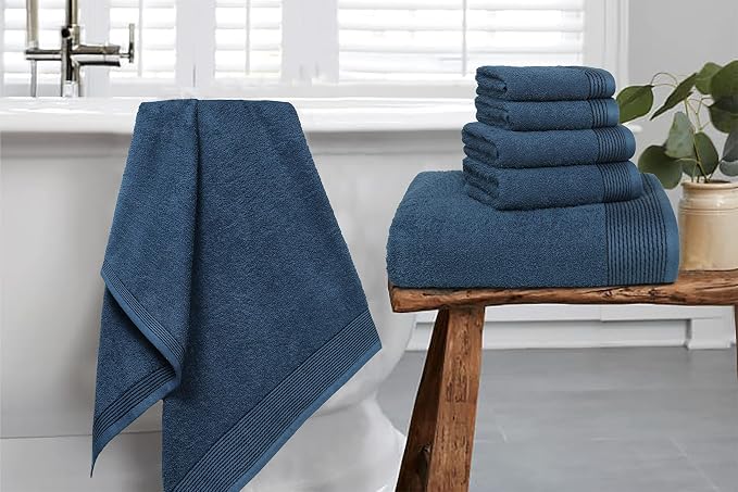 Belizzi Home 100% Cotton Ultra Soft 6 Pack Towel Set, Contains 2 Bath Towels - Image 5