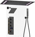 Digital Display Shower Faucet Set Matte Black Shower System by KATAIS