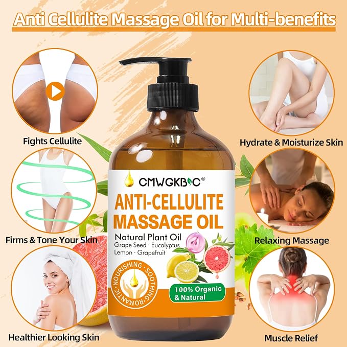 Anti Cellulite Oil Massage Oil for Massage Therapy, Body Oil for Skin - Image 2