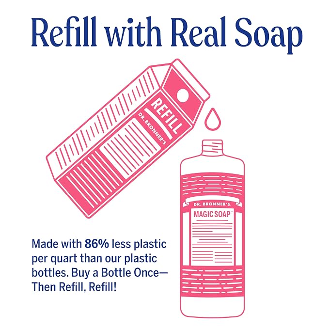 Dr. Bronner's Pure-Castile Magic Soap Liquid- Made - Image 2