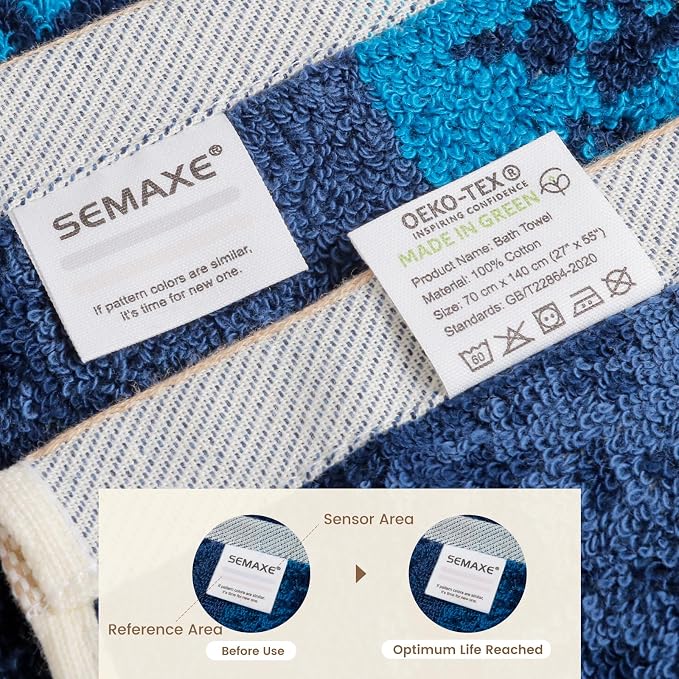 SEMAXE 4-Pack Luxury Bath Towels - Image 3