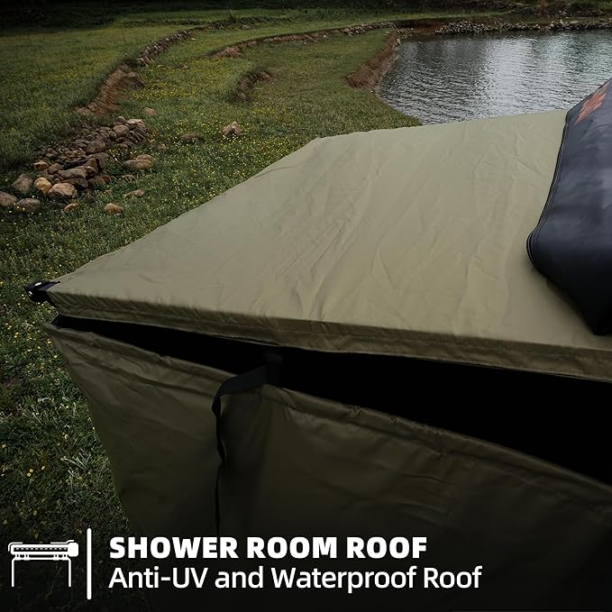 Vehicle Side Shower Room with Roof, 3.3ft x 3.3ft Privacy Shelter Restroom - Image 5