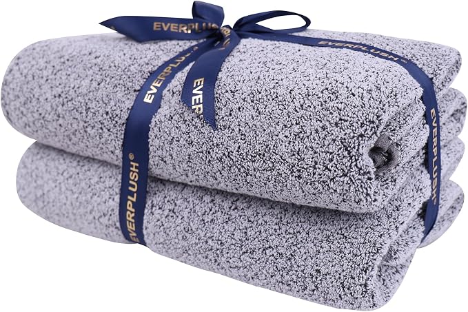 Everplush Diamond Collection Extra Large Bath Towel Sheet – 2 PK, Super Soft & by Everplush