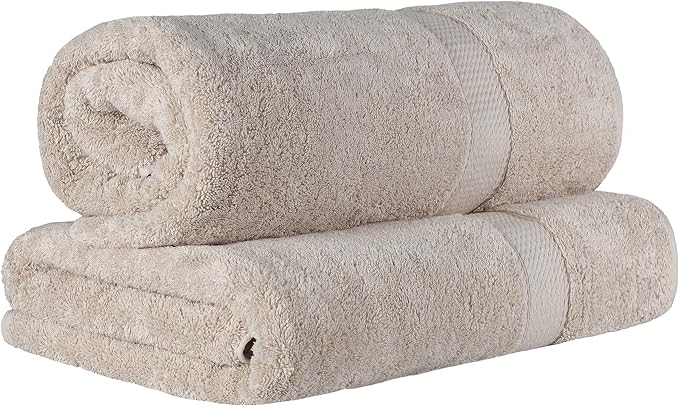 Superior Egyptian Cotton Pile Bath Sheet Set of 2, Ultra Soft Luxury Towels by SUPERIOR