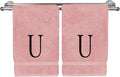 Monogrammed Hand Towel, Personalized Initial Gift, Extra Absorbent 100% Turkish by BareCotton