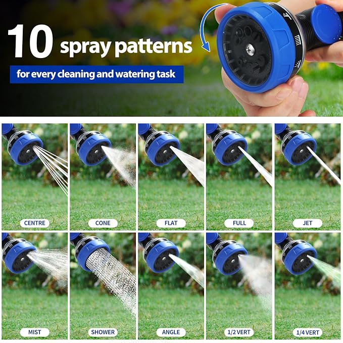 Watering Wand for Garden Hose, 30 Inch, 10 Spray Patterns, Thumb Control Garden - Image 6