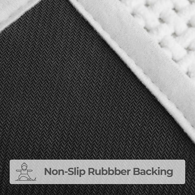 GRANNY SAYS White Bathroom Rugs, Absorbent Bath Mats - Image 3