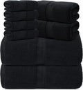 REDKISS Luxury 100% Cotton 8 Piece Bath Towel Sets, 2 Bath Sheets, 2 Hand by REDKISSOnline
