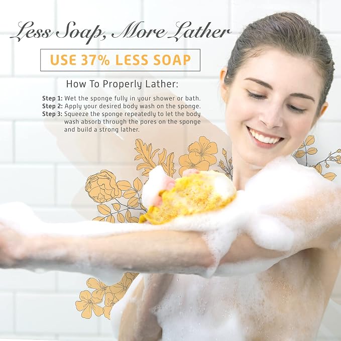 Spongentle Deep Cleansing Body Loofah Sponge, Natural Colors, - Image 3