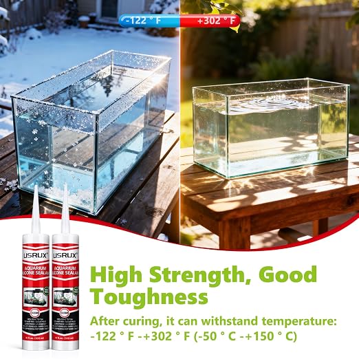 12 Pack Aquarium Silicone Clear Sealant, High Elasticity, Safe - Image 4