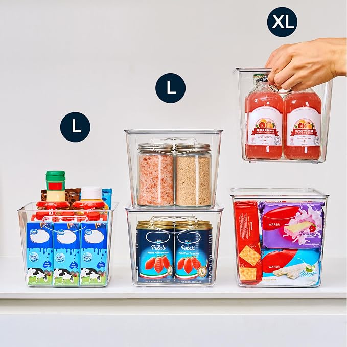 theaoo Clear Storage Bins with Lids Stackable - Image 6