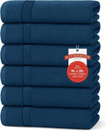 RIVERSIDE 6 Pack Premium Hand Towels Set, 16x28 inches, 100% Ring Spun Cotton by RIVERSIDE